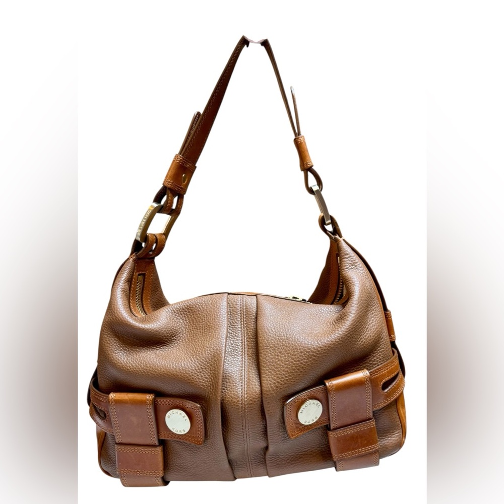 Michael Kors Two-Tone Leather Hobo Shoulder Bag